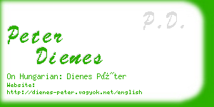 peter dienes business card